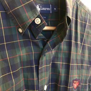 RARE RALPH LAUREN CREST PLAID BUTTON DOWN